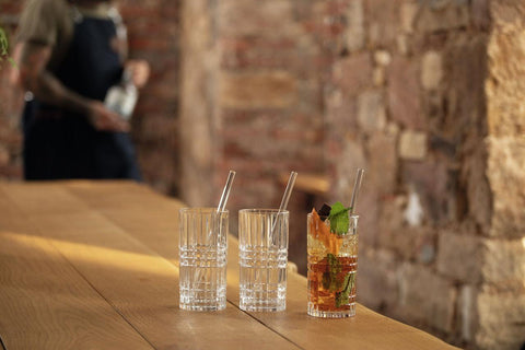 Set de 4 Vasos Gin Longdrink Pro + Bombilla de vidrio - Mall del Parrillero