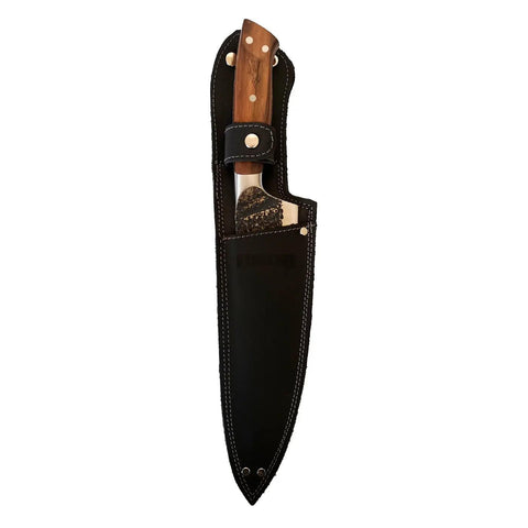 Cuchillo 8" Parrillero Curacaví con Funda Cuero Negra - Mall del Parrillero
