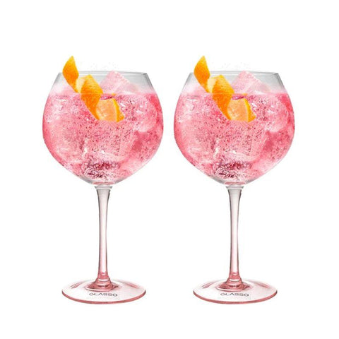 Set de 2 Copas Cristal Rosada 640ml