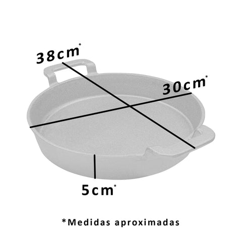Sartén de Fierro Fundido 30 cm con doble Asa