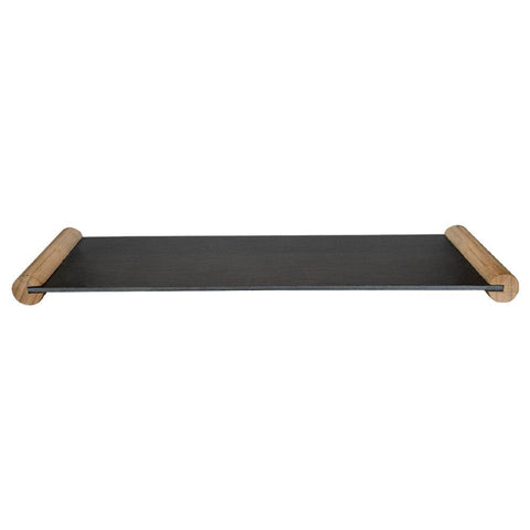 Tabla Piedra Pizarra con mangos de madera - Mall del Parrillero