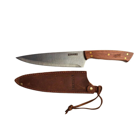 Cuchillo 8" Parrillero C/Funda De Cuero Café - Mall del Parrillero