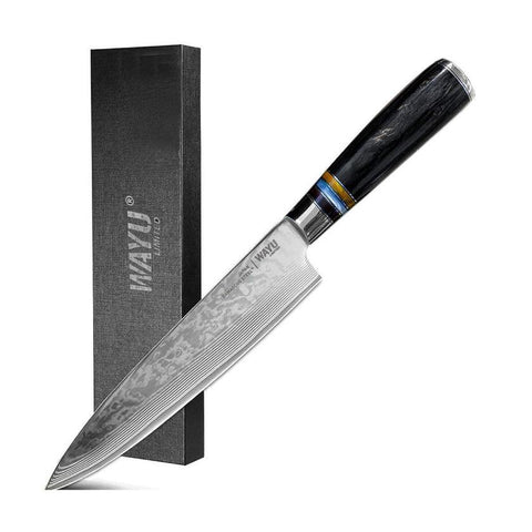 Cuchillo Damascus Black Pakka Wayu Limited - Mall del Parrillero