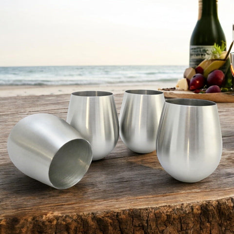 Set 4 Vasos Cocktail Metálicos 500ml