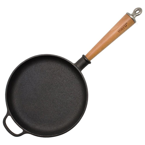 Sartén de Hierro Fundido con mango de madera 20 CM - Mall del Parrillero