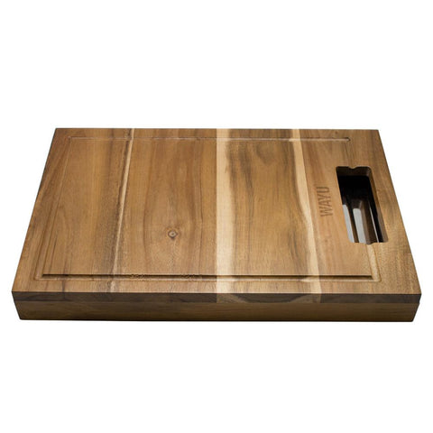 Tabla Madera con Bandeja de Acero