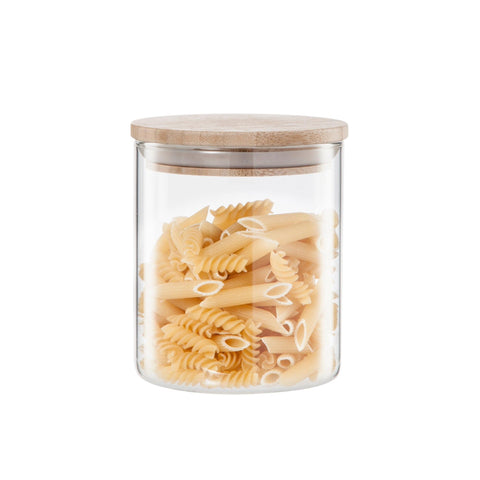 Frasco hermético con tapa de bambú 700ml