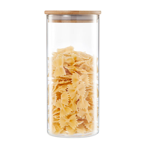 Frasco hermético con tapa de bambú 1.3 litro