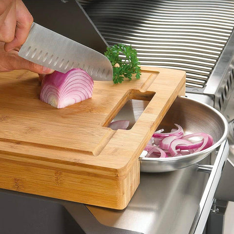 Tabla Madera para picar con Bowl de Acero Wayu