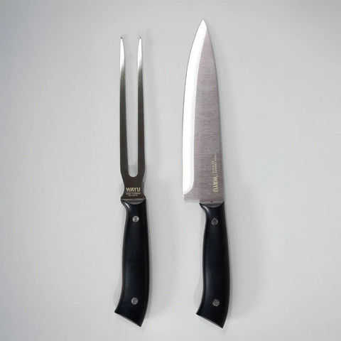 Set Parrillero Carving con tabla de bamboo