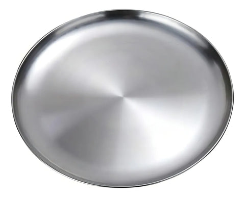 Plato de aluminio redondo plano