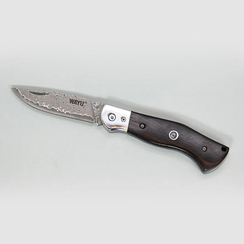Navaja de Acero Damascus con Funda