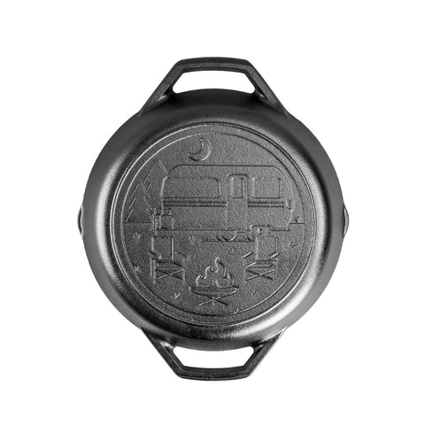 Sartén Doble Asa Camper Wanderlust Hierro Fundido 26 cm