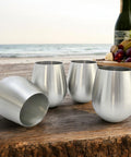 Set 4 Vasos Cocktail Metálicos 500ml