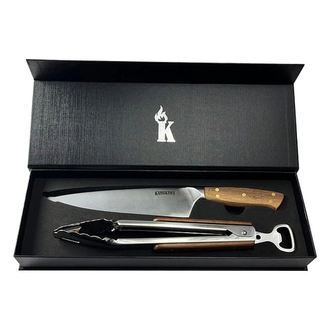 Set Parrillero Cuchillo Catemu + Tenaza 10" Edición Limitada Black