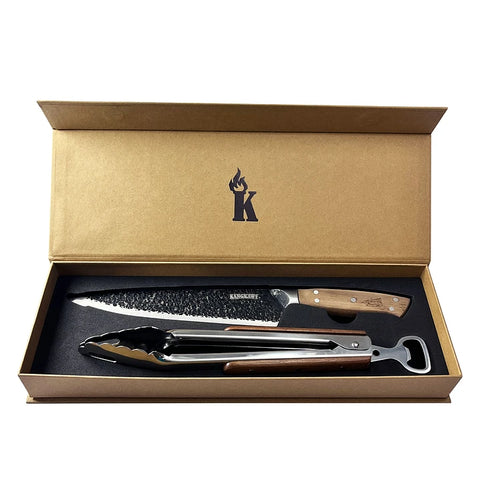 Set Parrillero Cuchillo Curacaví + Tenaza 10" Edición Limitada