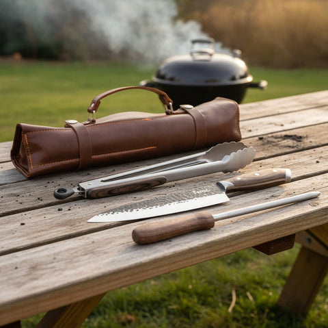 Trío Parrillero Feroz con Porta Cuchillo