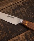 Cuchillo Parrillero 5" Pellaifa Con Funda De Cuero Café