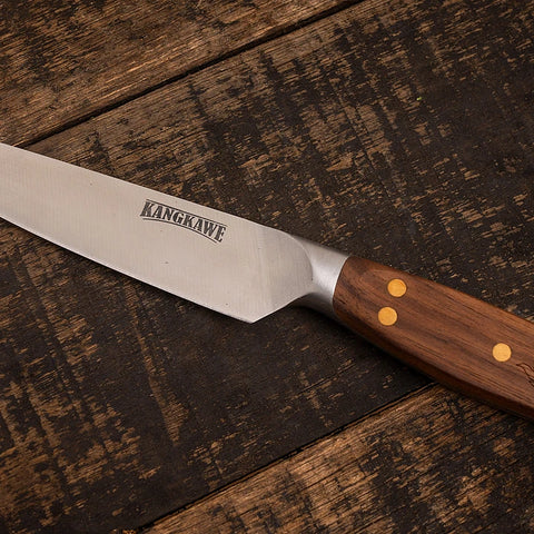 Cuchillo Parrillero 5" Pellaifa Con Funda De Cuero Café