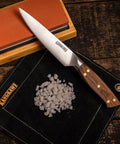 Cuchillo Parrillero 5" Pellaifa Con Funda De Cuero Café