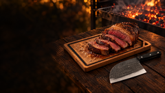 Asado con tabla y cuchillo Feroz