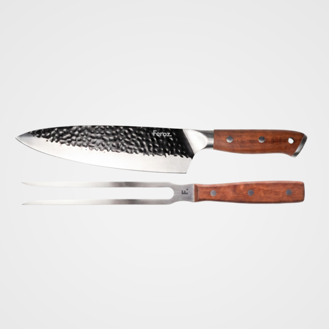 Set Parrillero Cuchillo y Pincho Iron Feroz