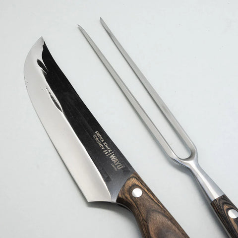 Set Parrillero Smoke Cuchillo y Pincho + Funda