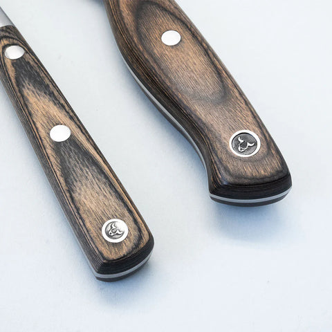 Set Parrillero Smoke Cuchillo y Pincho + Funda